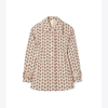 Tory Burch Reversible Printed Jacket In Curly Ditsy / Bamboo