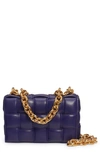 Bottega Veneta The Chain Cassette Padded Leather Shoulder Bag In Violet