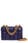 Bottega Veneta The Chain Cassette Padded Leather Shoulder Bag In Unicorn & Gold