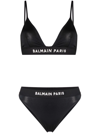 Balmain Two-piece Bikini Set In Black