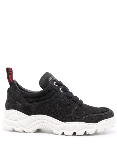 Zadig & Voltaire Blaze Leopard-print Sneakers In Blau