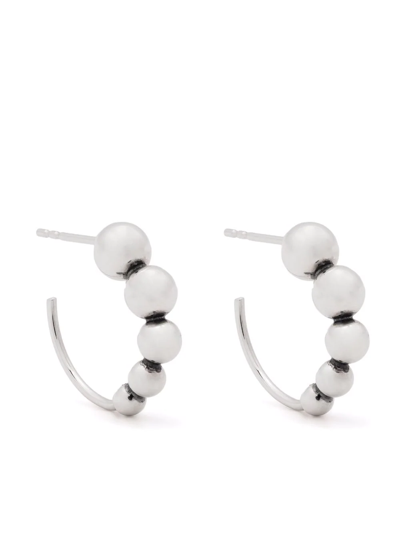 Georg Jensen Grape Hoop Earrings In Silber