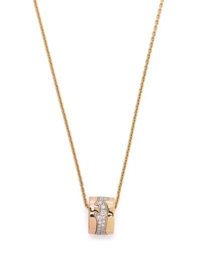 Georg Jensen 18kt Gold Fusion Diamond Pendant Necklace