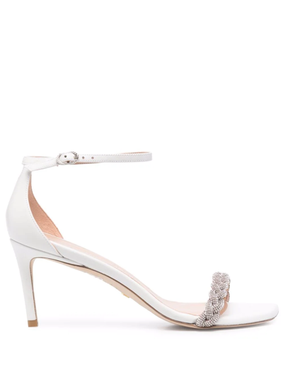 Stuart Weitzman Women's Nudistcurve Braided Sandals In Silver