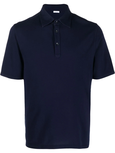 Malo Cotton Polo Shirt In Blu