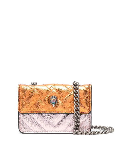 Kurt Geiger Kensington Metallic Wallet-on-chain In Pink
