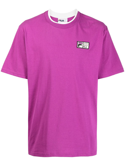 Fila Graphic-print Short-sleeve T-shirt In Purple