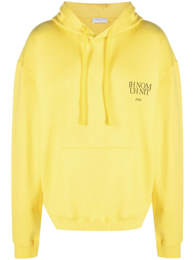 Ih Nom Uh Nit Logo-print Cotton Hoodie In Gelb
