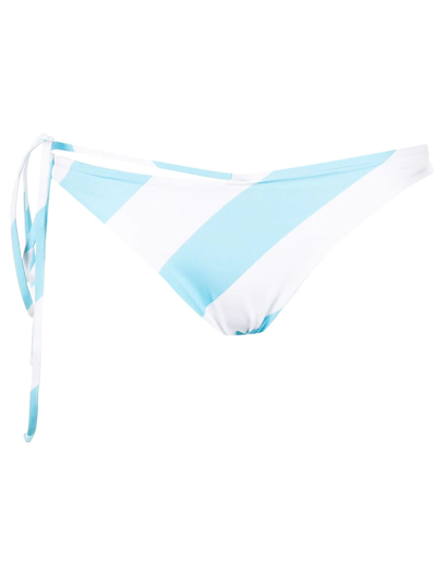 Sian Swimwear Christina Striped Bikini Bottoms In Blau
