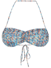 Sian Swimwear Halle Tweed-print Bikini Top In Blau