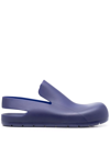 Bottega Veneta Blue Puddle Sling Back Rubber Sandals In Blau