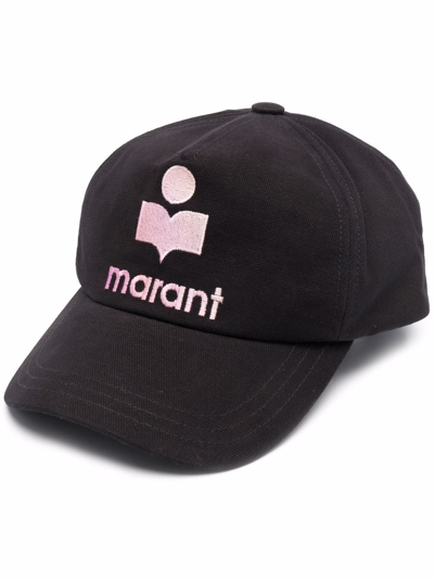 Isabel Marant Tyron Logo棉质棒球帽 In Black