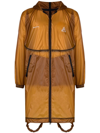 Undercover Convertible Packable Logo-print Nylon-ripstop Hooded Jacket In Braun