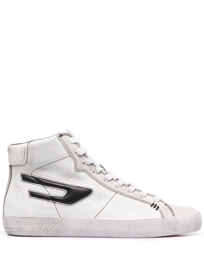 Diesel Logo-patch Hi-top Trainers In White