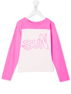 Erl Long-sleeved Cotton T-shirt In Pink