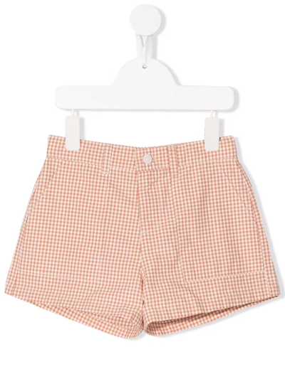 Knot Kids' Orchid Cotton Shorts In Brown