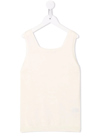 Bonpoint Teen Knitted Sleeveless Top In Neutrals