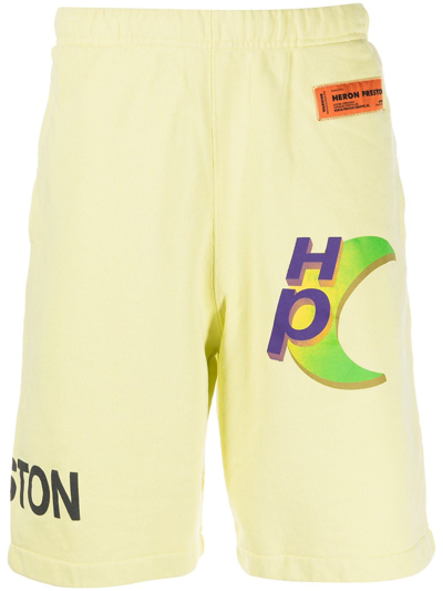 Heron Preston Logo-print Track Shorts In Green