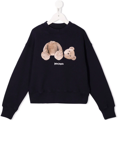 PALM ANGELS BEAR-PRINT COTTON SWEATSHIRT