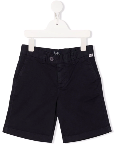 Il Gufo Kids' Tailored Cotton Shorts In Blue