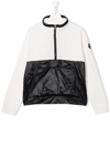 Moncler Two-toned Half-zip Cotton Sweatshirt 8-14 Years In White