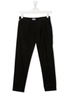 Paolo Pecora Kids' Black Tailored Straight Cut Trousers