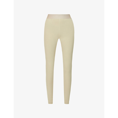 ESSENTIALS ESSENTIALS SPORT HIGH-RISE STRETCH-COTTON LEGGINGS 