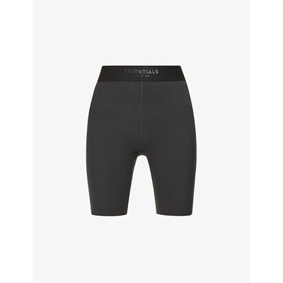 Essentials Logo-waistband Cycling Shorts In Iron