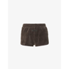 ESSENTIALS ESSENTIALS BRAND-PATCH COTTON-BLEND SHORTS