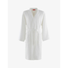 Olivier Desforges Blanc Alizee Spread-collar Cotton Bathrobe Xl In Blanc