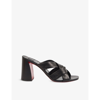 Christian Louboutin Round Head High-heeled Sandals In Black/lin Black