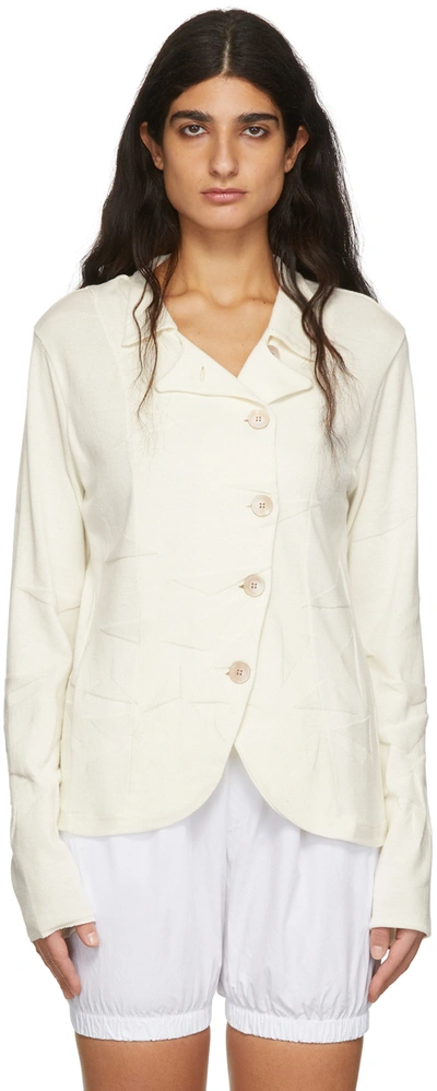 Trunk Project Off-white Cotton Blazer In Ivory