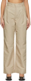 Trunk Project Beige Polyester Trousers In Beige