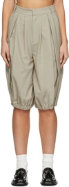 Trunk Project Beige Wool Shorts In Beige