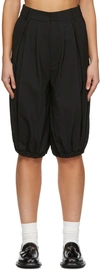 Trunk Project Black Wool Shorts In Black