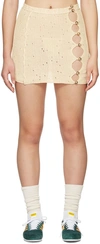 Gabe Gordon Ssense Exclusive Off-white Vortex Mini Skirt In Cream