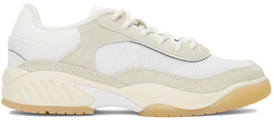 A.p.c. White & Beige Andrea Court Sneakers