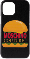 Moschino Hamburger Logo Print Iphone 12 Pro Max Case In Fantasy Print Black