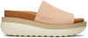 SEE BY CHLOÉ PINK & BROWN CICILY MULE HEELED SANDALS