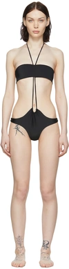 Du Ciel Ssense Exclusive Black Marseille One-piece Swimsuit In Black