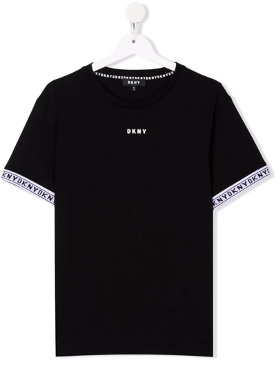 Dkny Teen Logo-print T-shirt In Black