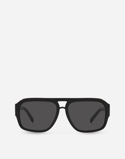 Dolce & Gabbana Dg Crossed Sunglasses In Black