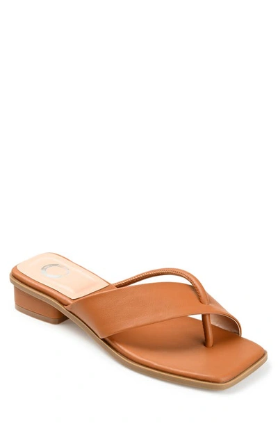 Journee Collection Mina Strappy Heeled Mule In Brown