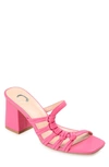 Journee Collection Emory Strappy Sandal In Pink