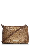 Brahmin Lorelei Croc Embossed Leather Shoulder Bag In Teak