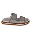Hogan Slides With Bands Silver In Silver