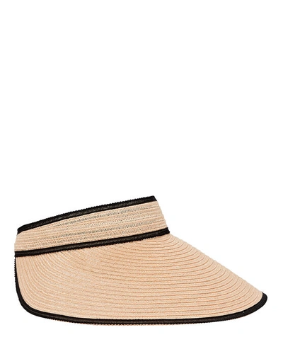 Eugenia Kim Trixie Woven Visor In Beige