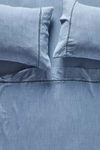 Anthropologie Tencel Linen Blend Sheet Set By  In Blue Size Full Sheet