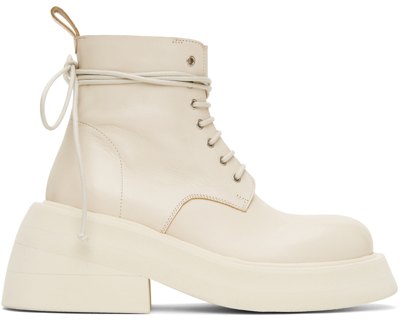 Marsèll Off-white Microne Ankle Boots In 180 Ivory