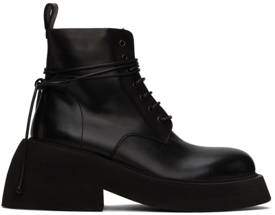 Marsèll Black Microne Ankle Boots In 666 Black